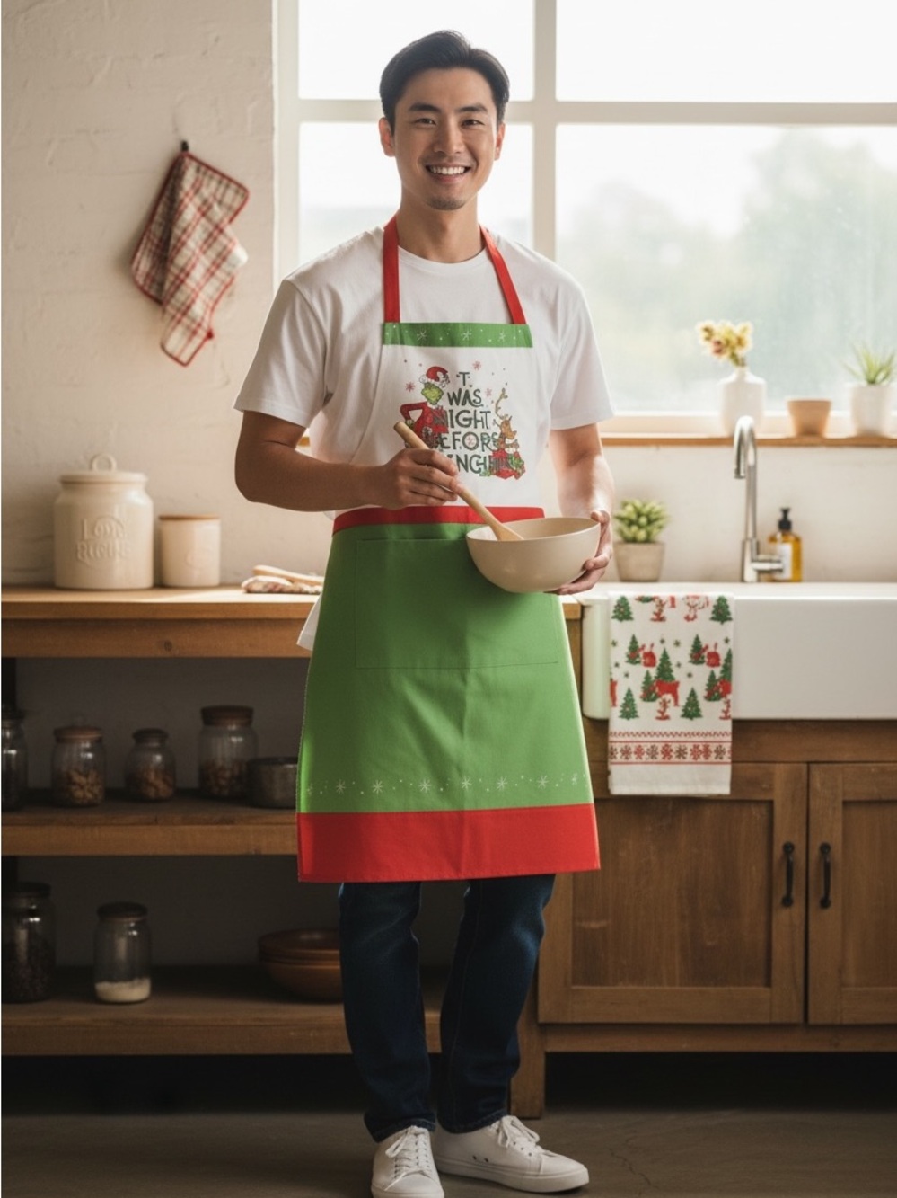 Department 56 Dr Seuss Grinch Christmas Apron Twas The Night Before Grinchmas